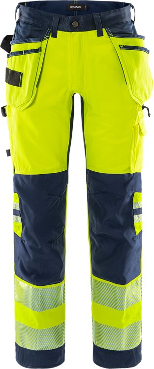 High vis rakentajan stretch housut lk 2 2707 PLU