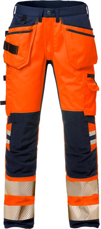 High vis rakentajan stretch housut lk 2 2707 PLU