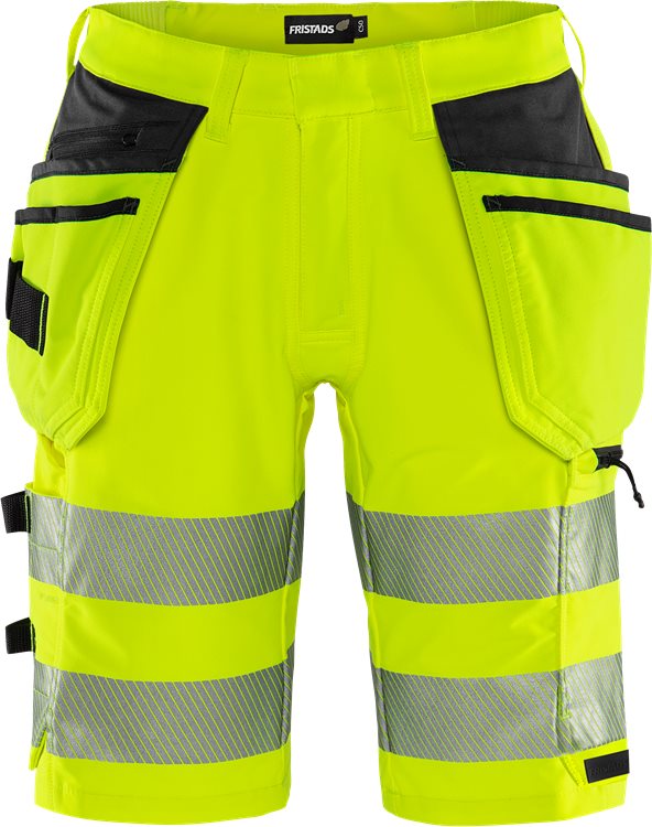 High vis Green rakentajan stretch shortsit lk 2 2646 GSTP