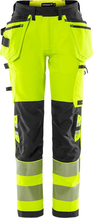 High vis Green rakentajan stretch housut naisten lk 2 2664 GSTP
